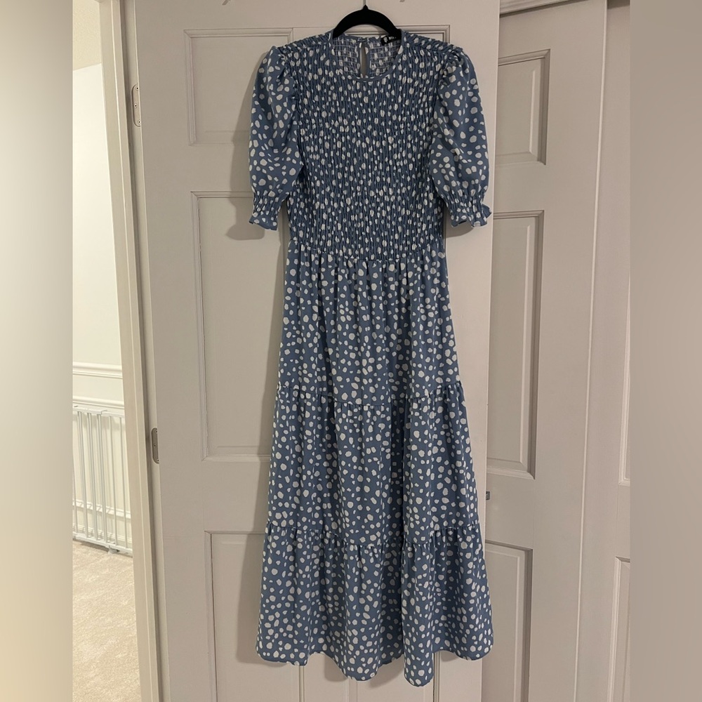 NWOT BTFBM Blue Polka Dot Women's Dress